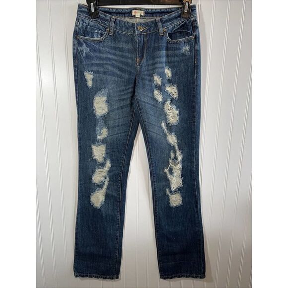 Olsenboye Denim - Olsenboye Destroyed Washed Denim Jeans 100% Cotton Size 7